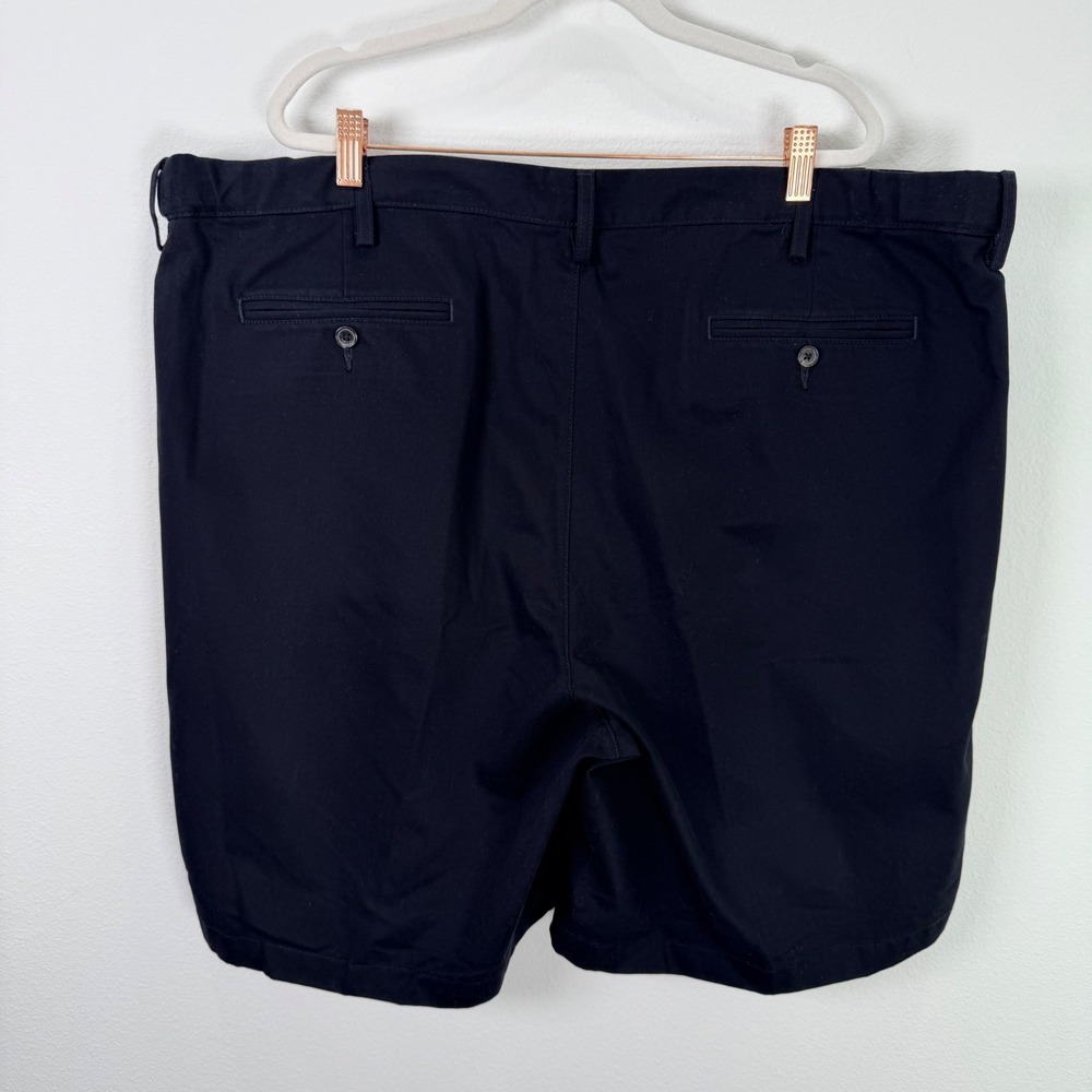 Lands End Mens 46T Traditional Fit Black Pleated Chino Shorts 100% Cotton 427859 - Picture 3 of 12